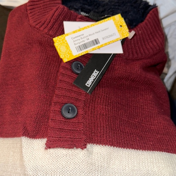 Commerce Jimmy‎ Button Mock neck sweater - Picture 1 of 5